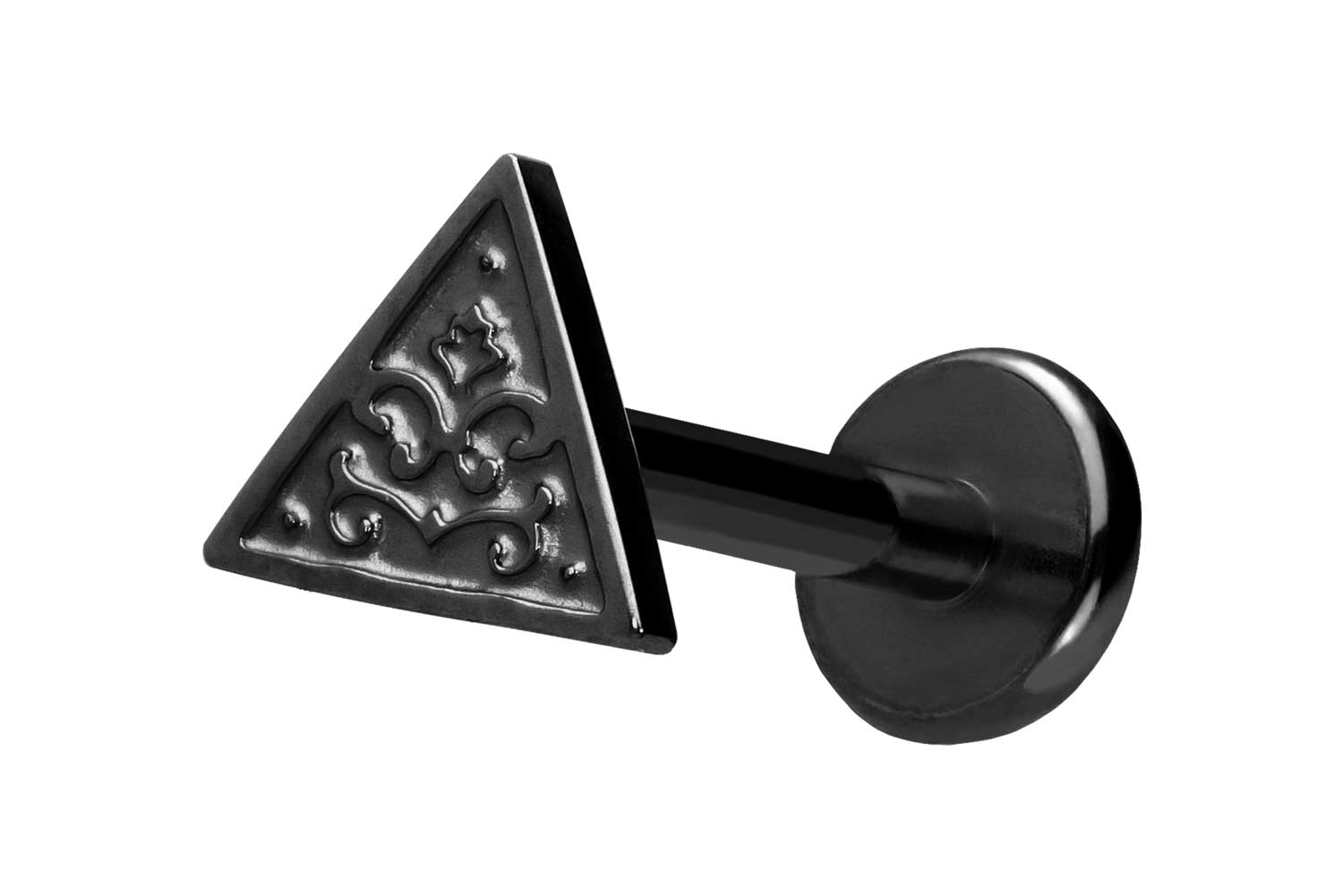 Titan Labret Piercing mit Push Fit DREIECK